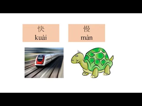 快 kuài 慢 màn