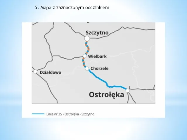 5. Mapa z zaznaczonym odczinkiem