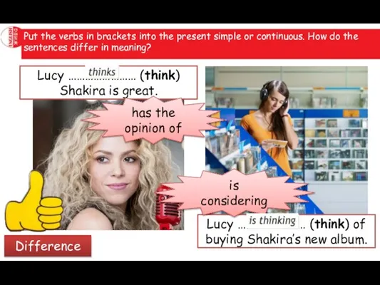 Put the verbs in brackets into the present simple or continuous. How