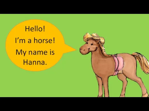 Hello! I’m a horse! My name is Hanna.