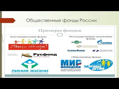 Общественные фонды России