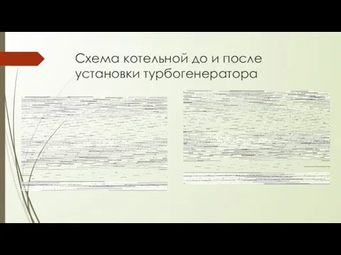 Схема котельной до и после установки турбогенератора