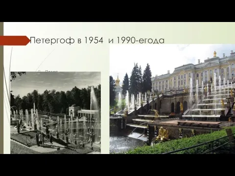 Петергоф в 1954 и 1990-егода Петер .