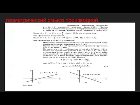 геометрический смысл производной