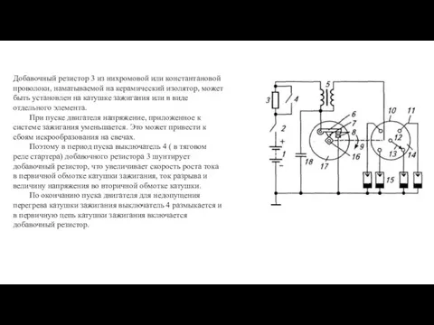 Добавочный резистор 3 из нихромовой или константановой проволоки, наматываемой на керамический изолятор,