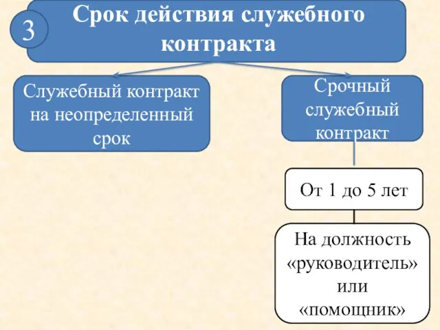 Срок действия служебного контракта Служебный контракт на неопределенный срок Срочный служебный контракт