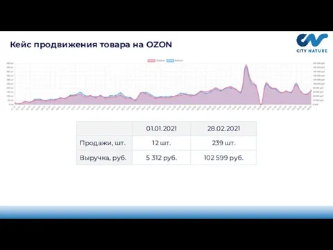 Кейс продвижения товара на OZON