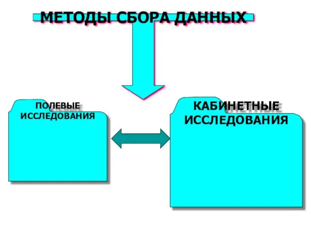 МЕТОДЫ СБОРА ДАННЫХ ПОЛЕВЫЕ ИССЛЕДОВАНИЯ КАБИНЕТНЫЕ ИССЛЕДОВАНИЯ