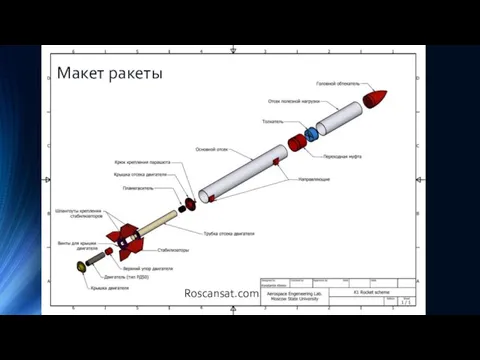 Макет ракеты Roscansat.com