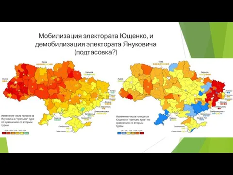 Мобилизация электората Ющенко, и демобилизация электората Януковича (подтасовка?)