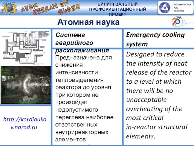 Предназначена для снижения интенсивности тепловыделения реактора до уровня при котором не произойдет