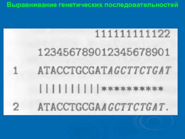 Выравнивание генетических последовательностей