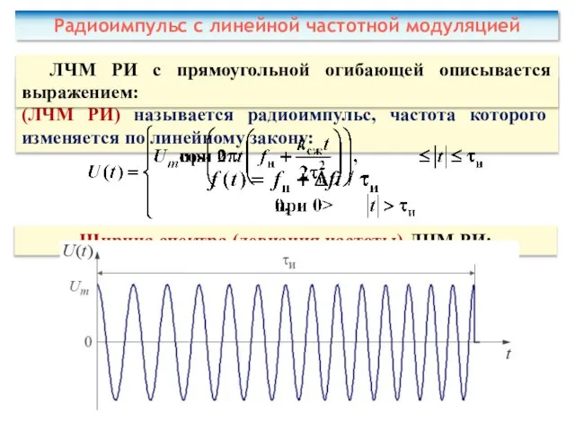 Радиоимпульс с линейной частотной модуляцией