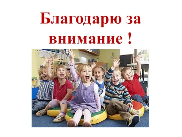 Благодарю за внимание !