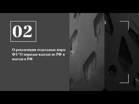 О реализации отдельных норм ФЗ "О порядке выезда из РФ и въезда в РФ 02