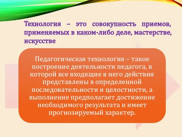 Технология – это совокупность приемов, применяемых в каком-либо деле, мастерстве, искусстве