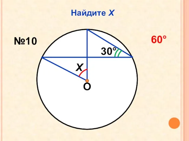 Найдите Х О Х 30° №10 60°