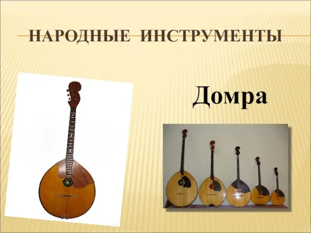 НАРОДНЫЕ ИНСТРУМЕНТЫ Домра