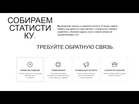 СОБИРАЕМ СТАТИСТИКУ. Мероприятие прошло, а осадочек остался. И теперь задача – собрать