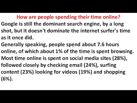 How are people spending their time online? Google is still the dominant