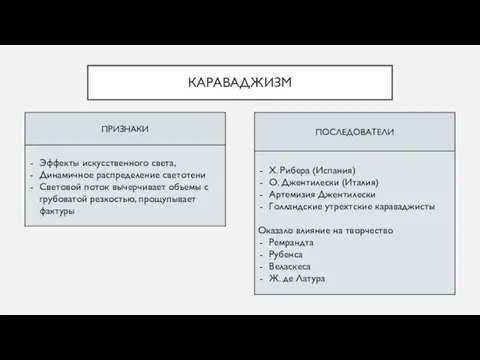 КАРАВАДЖИЗМ