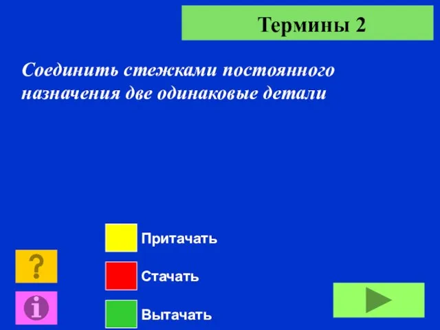 Соединить стежками постоянного назначения две одинаковые детали Притачать Стачать Вытачать Термины 2