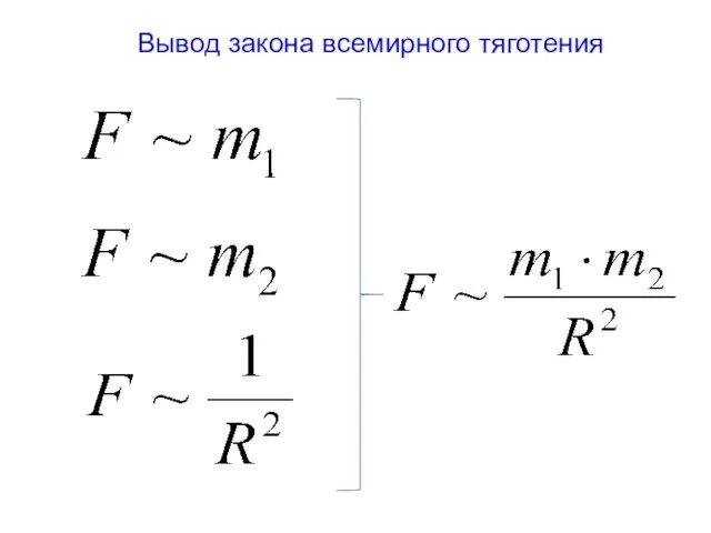 Вывод закона всемирного тяготения