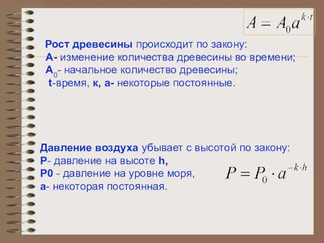 Рост древесины происходит по закону: A- изменение количества древесины во времени; A0-