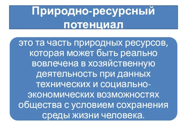 Природно-ресурсный потенциал