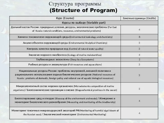 Структура программы (Structure of Program)