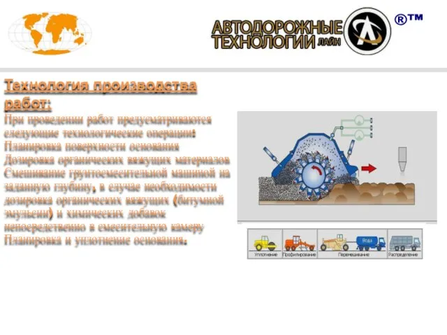 ®™ Технология производства работ: При проведении работ предусматриваются следующие технологические операции: Планировка