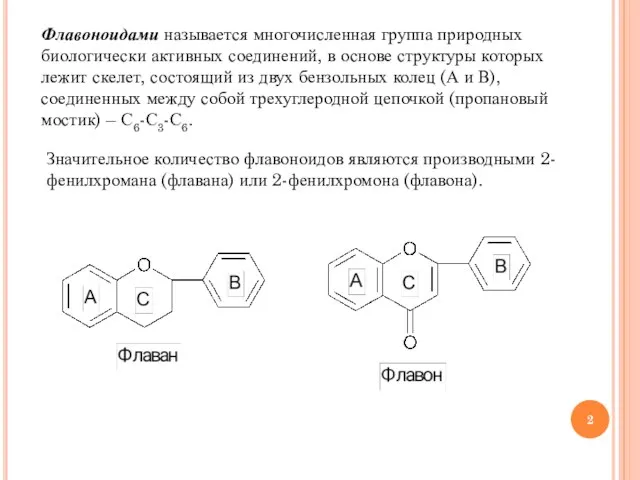 Флавоноидами называется многочисленная группа природных биологически активных соединений, в основе структуры которых