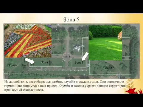 Зона 5 На данной зоне, мы собираемся разбить клумбы и сделать газон.