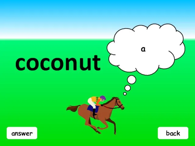 answer coconut a back