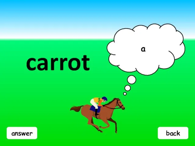 answer carrot a back