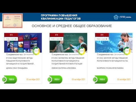 АНО ДПО «НАЦИОНАЛЬНЫЙ ИНСТИТУТ КАЧЕСТВА ОБРАЗОВАНИЯ» (НИКО) ПРОГРАММА ПОВЫШЕНИЯ КВАЛИФИКАЦИИ ПЕДАГОГОВ ОСНОВНОЕ И СРЕДНЕЕ ОБЩЕЕ ОБРАЗОВАНИЕ