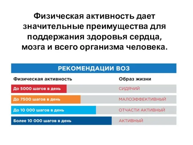 Физическая активность дает значительные преимущества для поддержания здоровья сердца, мозга и всего организма человека.