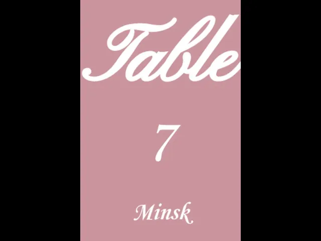 Table 7 Minsk