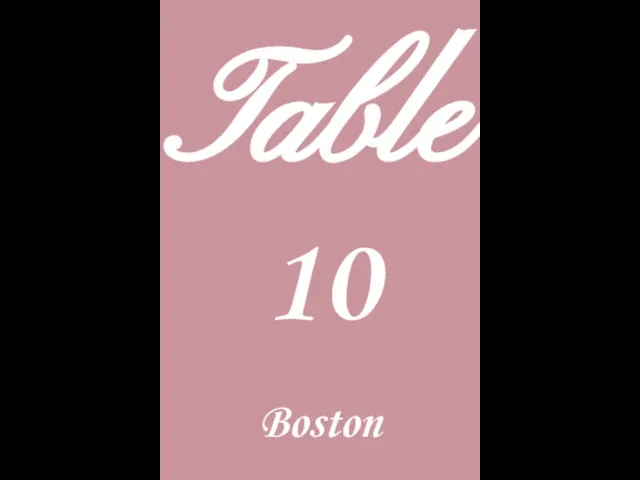 Table 10 Boston