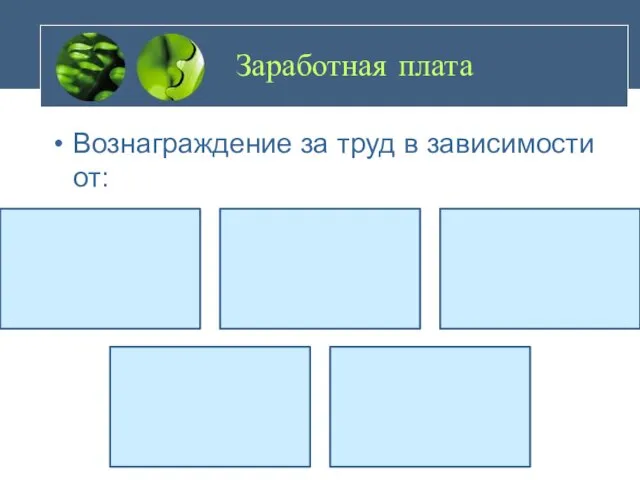 Заработная плата Вознаграждение за труд в зависимости от: Квалификации работника Сложности работы