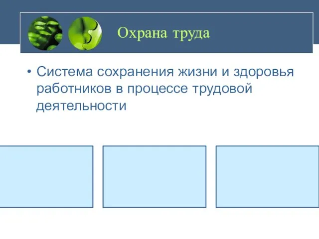 Охрана труда Система сохранения жизни и здоровья работников в процессе трудовой деятельности