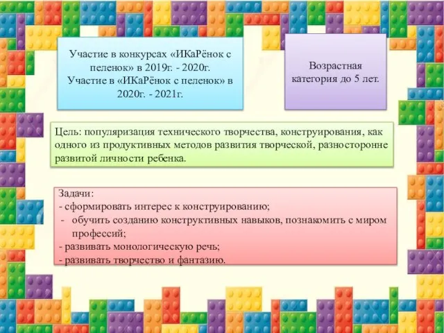 Участие в конкурсах «ИКаРёнок с пеленок» в 2019г. - 2020г. Участие в