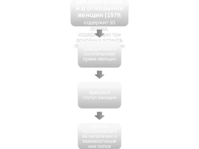 Конвенция о ликвидации всех форм дискриминации в отношении женщин (1979) содержит 30