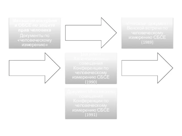 Механизм контроля в ОБСЕ по защите прав человека Документы по «человеческому измерению»