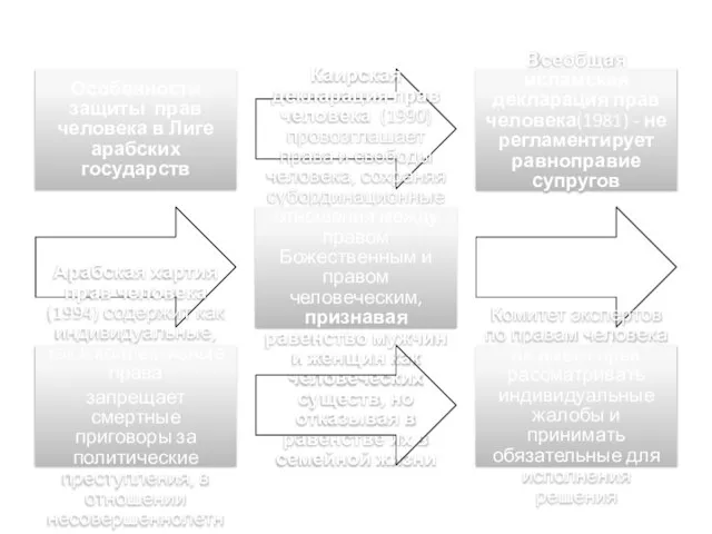 Особенности защиты прав человека в Лиге арабских государств Всеобщая исламская декларация прав