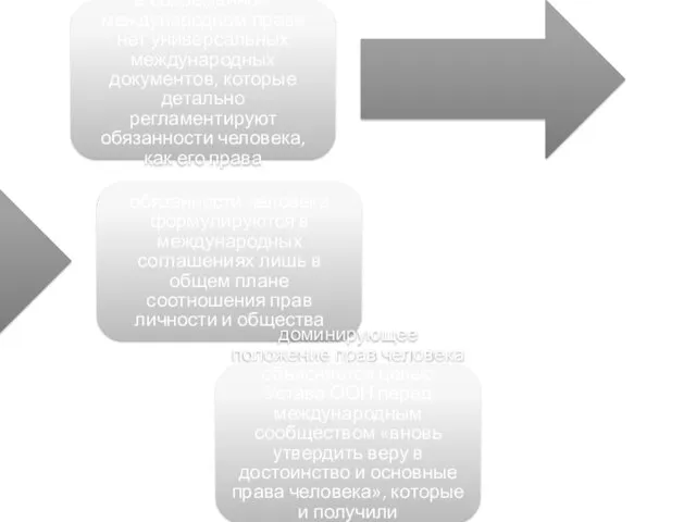 в современном международном праве нет универсальных международных документов, которые детально регламентируют обязанности