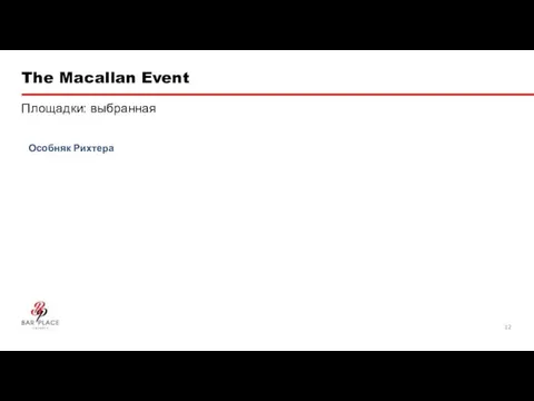 The Macallan Event Площадки: выбранная Особняк Рихтера