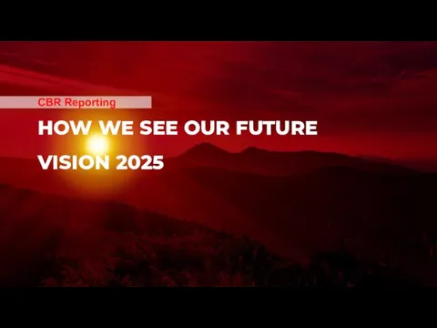 HOW WE SEE OUR FUTURE VISION 2025 CBR Reporting