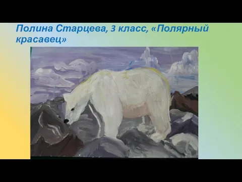 Полина Старцева, 3 класс, «Полярный красавец»