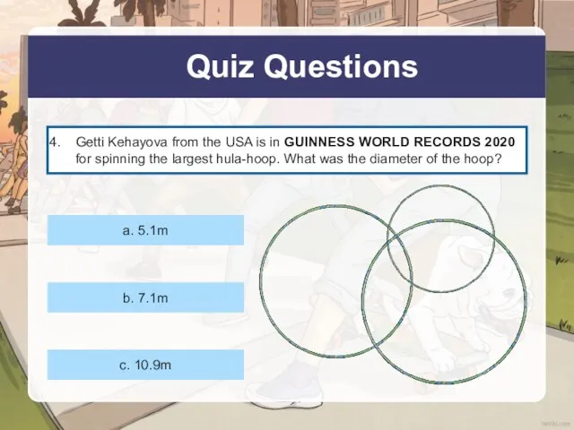 Quiz Questions Getti Kehayova from the USA is in GUINNESS WORLD RECORDS